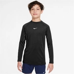NIKE Pro Dri-FIT langarm Funktionsshirt Jungen 010 - black/white XS (122-128 cm)