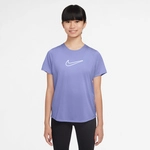 NIKE One Dri-FIT kurzarm Trainingsshirt M&auml;dchen 569 - light thistle/white S (128-137