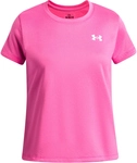 UNDER ARMOUR Tech Trainingsshirt M&auml;dchen 637 - pink frenzy/white XS (122-127 cm)