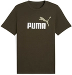 PUMA Essentials 2 Color No. 1 Logo T-Shirt Herren 70 - dark olive S