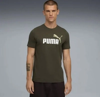 Puma 684708-70, PUMA Essentials 2 Color No. 1 Logo T-Shirt Herren 70 - dark olive S
