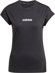 adidas Essentials Linear Baumwoll T-Shirt Damen JC8238 - black/white S