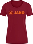 JAKO Promo T-Shirt Damen weinrot/neonorange 34