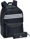 adidas Classic 3-Streifen Horizontal Rucksack JZ3321 - black/white/white