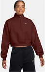 NIKE Studio Fleece Cropped Oversize 1/4-Zip Sweatshirt Damen 658 - mystic...