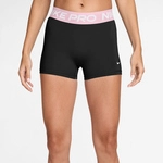 NIKE Pro Mid-Waist kurze Leggings Damen 013 - black/pink foam/white M