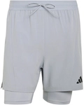 adidas D4T Workout 2in1 Trainingsshorts Herren KS6399 - halo silver XL