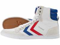 Hummel 063511, hummel Slimmer Stadil High Sneaker white/blue/red/gum 36 Weiß Herren