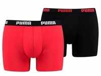 2er Pack PUMA Basic Boxershorts red / black XL