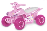 carromco Elektrofahrzeug Quad Flowers Kinder pink