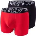 2er Pack REPLAY Basic Boxershorts Herren red/black L