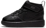NIKE Court Borough Mid 2 Sneaker Kinder black/black-black 21