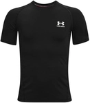 UNDER ARMOUR HeatGear Armour kurzarm Trainingsshirt Jungen 001 - black/white XL