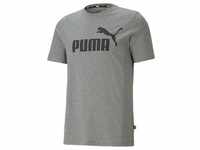 PUMA Essential Logo T-Shirt Herren medium gray heather M
