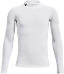 UNDER ARMOUR HeatGear Armour Mock langarm Trainingsshirt Jungen 100 - white/black XS