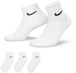 3er Pack NIKE Everyday Lightweight Ankle Trainingssocken 100 - white/black 42-46