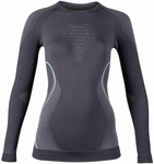 UYN Evolutyon langarm Funktionshirt Damen charcoal/anthrazit/aqua XS