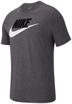 NIKE Sportswear T-Shirt Herren dk grey heather/black/white L