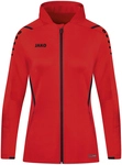 JAKO Challenge Trainingsjacke mit Kapuze Damen rot/schwarz 44