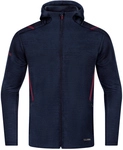 JAKO Challenge Kapuzenjacke marine meliert/maroon XXL