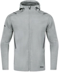 JAKO Challenge Kapuzenjacke hellgrau meliert/anthra light XXL