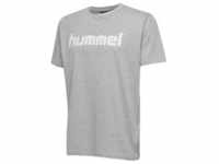 hummel GO Baumwoll T-Shirt Kinder grey melange 140