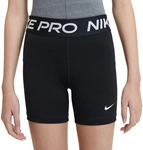 NIKE Pro Dri-FIT 3" Tights M&auml;dchen 010 - black/white S (128-137 cm)