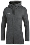 JAKO Premium Kapuzenjacke Damen anthrazit meliert 40