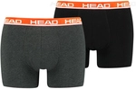 2er Pack HEAD Basic Boxershorts Herren grey/red S