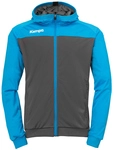 Kempa Prime Multi Trainingsjacke mit Kapuze anthrazit/kempablau L