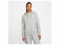 NIKE Sportswear Club Fleece Sweatjacke Damen 063 - dk grey heather/white XS