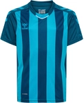 hummel Core XK gestreiftes Trikot Kinder blue coral/blue danube 164