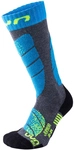 UYN Skisocken Kinder medium grey melange/turquoise 31-34