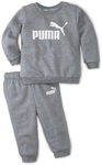 PUMA Minicats ESS Crew Baby-Jogginganzug medium gray heather 80