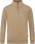 JAKO Organic Sweatshirt mit 1/4-Rei&szlig;verschluss sand XL