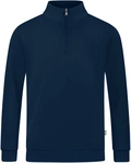 JAKO Organic Sweatshirt mit 1/4-Rei&szlig;verschluss marine L