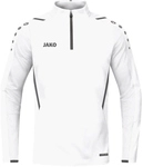 JAKO Challenge Sweatshirt mit 1/4-Rei&szlig;verschluss Kinder wei&szlig;/anthra light 140