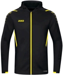 JAKO Challenge Trainingsjacke mit Kapuze schwarz/citro S