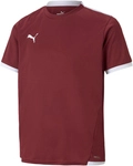 PUMA teamLIGA Trikot Kinder 09 - cordovan/puma white 164