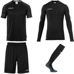 uhlsport Reaction Torwartset (Trikot+Baselayer+Shorts+Stutzen) schwarz/anthra 152