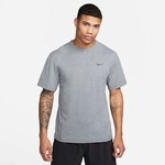 NIKE UV Hyverse Dri-FIT kurzarm Fitnessshirt Herren 097 - smoke grey/htr/black L