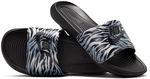 NIKE Victori One Print Badelatschen Damen 011 - black/black-metallic silver 35.5