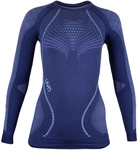 UYN Ambityon langarm Funktionsshirt Damen deep blue/white/light blue L/XL