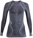 UYN Ambityon langarm Funktionsshirt melange Damen black melange/pink/aqua L/XL