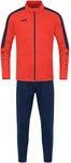 JAKO Power Polyester Trainingsanzug Kinder 375 - flame/marine 128