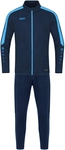 JAKO Power Polyester Trainingsanzug Kinder 910 - marine/skyblue 128