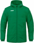 JAKO Team Coachjacke Stadionjacke mit Kapuze Kinder sportgr&uuml;n 128
