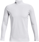 UNDER ARMOUR ColdGear Fitted Mock Sportshirt Herren 100 - white/black L