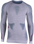 UYN Ambityon langarm Funktionsshirt melange Herren white melange/avio/bordeaux L/XL