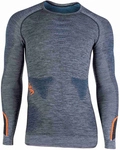 UYN Ambityon langarm Funktionsshirt melange Herren black melange/atlantic/orange